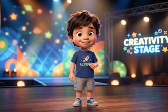 create 3d pixar style ai animation for kids 3d ai proposal video cocomelon style