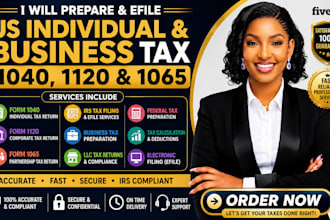 prepare and efile US individual and business tax 1040 1120 and 1065