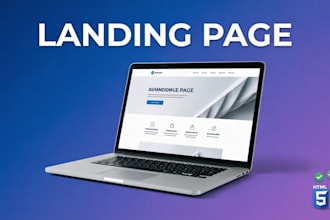 create a responsive landing page with HTML and CSS