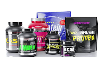 design professional supplement product label and packaging design