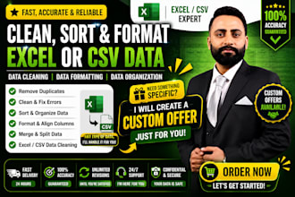 clean sort and format excel or CSV data