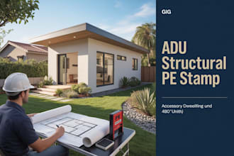 provide structural pe stamp drawings for adu permit in california