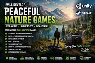 develop relaxing open world games in unity