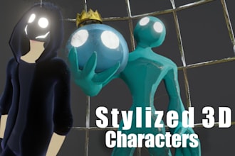 model low poly fantasy characters and creatures for games