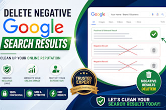 erase negative google search results, remove defamation listings, leaked content