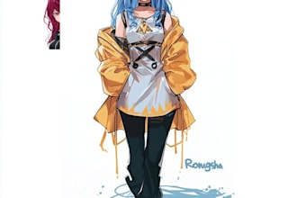 create anime inspired game character artwork