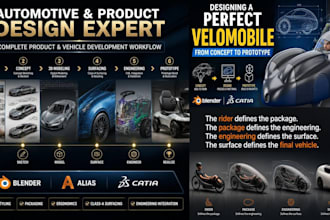 design total vehicle with class a surfacing packaging ergonomics engineering