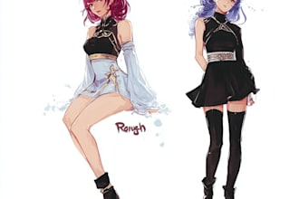 draw anime food and cafe style illustration