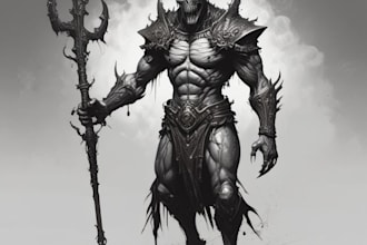 draw a horror character and fantasy horror character
