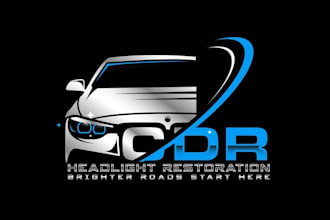 design awesome car headlight restoration logo