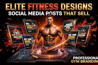 design high converting gym social media posts fitness ads instagram posts