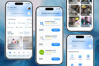 develop local tradesmen booking app, tradespeople marketplace app, contractor ap
