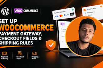 set up woocommerce payment gateway, shipping, tax, product, flat rate