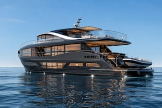 design ultra realistic 3d boat and yacht models with cgi rendering