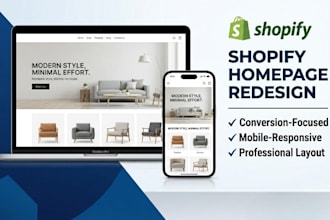 redesign and revamp your shopify homepage for high conversions