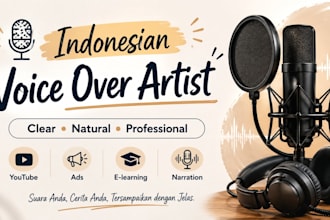 provide a clear and natural indonesian voice over