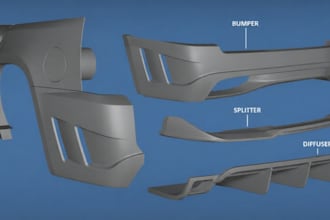 design printable car body kit, car stl, widebody conversation, automotive cad