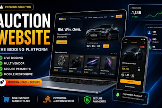 build auction website bidding website multivendor website car auction website