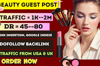 high da beauty guest post, fashion guest post, makeup and cosmetic backlinks