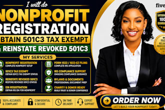 do nonprofit registration obtain 501c3 tax exempt and reinstate revoked 501c3