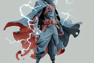 draw superhero character for comics