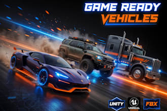 design realistic 3d car, vehicle and truck models for games automative rendering