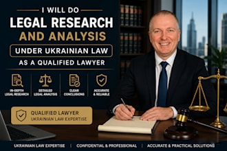 do legal research and analysis under ukrainian law as a qualified lawyer