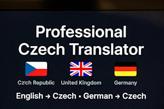 translate english to czech and german to czech fast and accurately