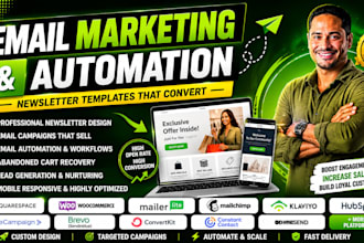 squarespace woocommerce email campaign newsletter template mailerlite mailchimp