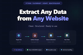 build a custom python web scraper for any website
