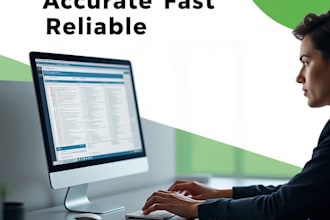 do accurate data entry and excel work fast