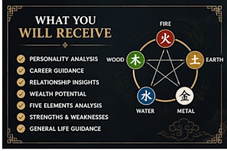 provide chinese bazi and five elements analysis