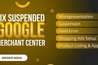 fix google merchant center suspension and misrepresentation