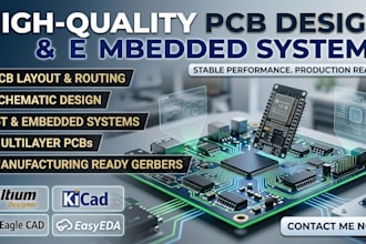 design esp32 pcb, schematic, kicad layout, iot circuit and arduino pcb stm32