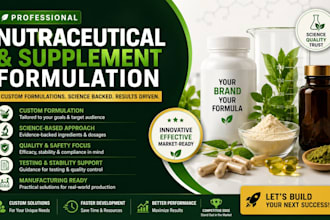 develop custom nutraceutical and supplement formulations and testing