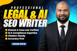 write research backed SEO articles, law ai, and technical topics