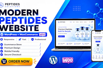 build a modern peptides ecommerce website with wordpress woocommerce