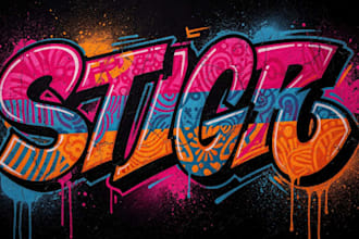 make graffiti design for you