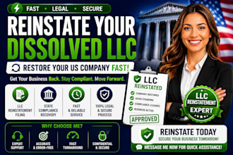reinstate dissolved llc and restore your US company fast