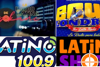 promote and play your music of all genre type on latin american radio station
