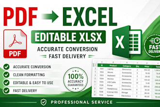 convert PDF to editable excel spreadsheet with accurate formatting