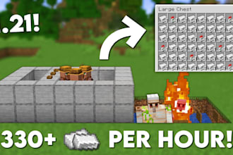 farm materials and build mob farms etc for you in minecraft