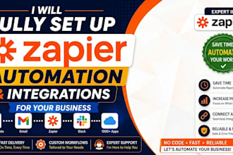 setup or fix zapier zap integration automation zapier workflow