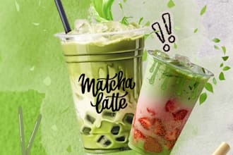 design professional food drink menu for restaurant and cafe