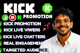 do kick promotion, streamer outreach, and channel optimization