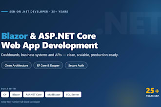 develop a web application with blazor in c sharp