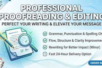 do fast proofreading and editing in 20 minutes