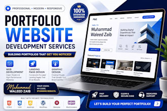 create a professional and responsive portfolio website