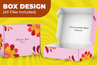 do packaging box design, mailer box design, dieline and die cut template