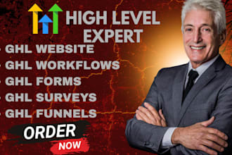 create ghl websites, ghl workflows, ghl form ghl surveys ghl funnels